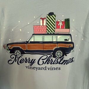 Vineyard Vines men’s woodie Merry Christmas long sleeve T shirt.